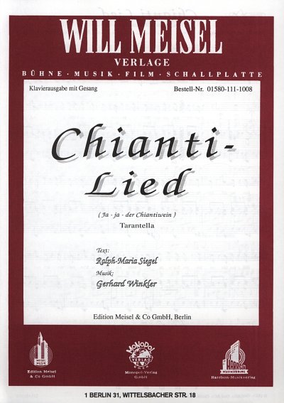 G. Winkler: Chianti-Lied, MchKlav (Klavpa)