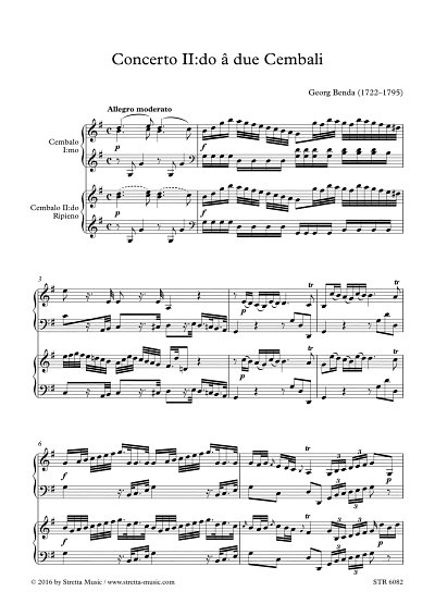 DL: G. Benda: Concerto II:do a due Cembali, 2Cemb/Klav