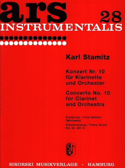 C. Stamitz: Konzert Nr. 10 B-Dur, KlarKlv (KA+St)