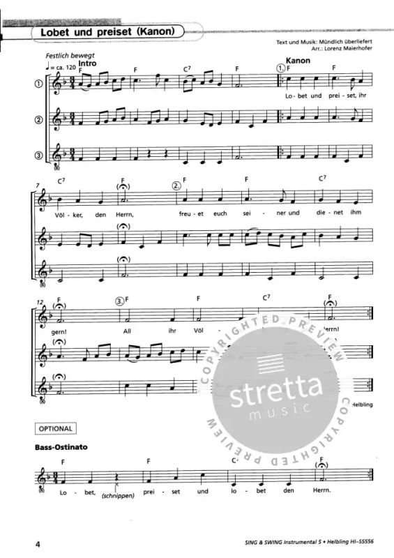 Sing Swing Instrumental 5 From Lorenz Maierhofer Et Al Buy Now In Stretta Sheet Music Shop