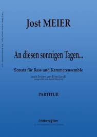 Jost Meier: An diesen sonnigen Tagen