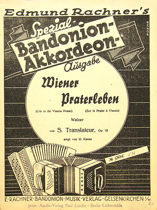 Translateur S. / Kanter G. - Wiener Praterleben op. 12
