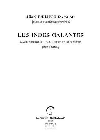 Jean-Philippe Rameau - Indes Galantes