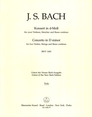 Johann Sebastian Bach - Concerto for two Violins, Strings and Basso continuo in D minor BWV 1043
