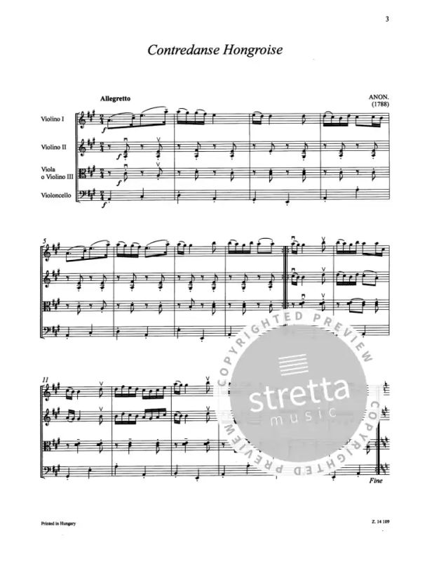 Klassische Streichquartette in der ersten Lage (1)