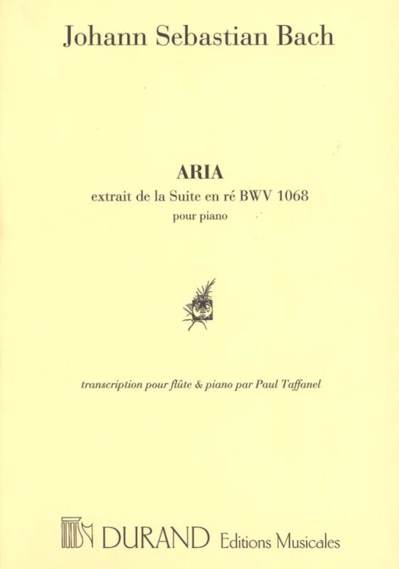 Johann Sebastian Bach - Aria , De La Suite En Re Bwv .1068Flute-Piano