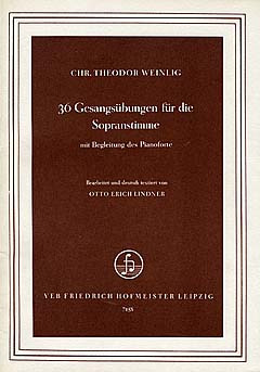 Christian Theodor Weinlig - 36 Gesangsübungen für die Sopranstimme