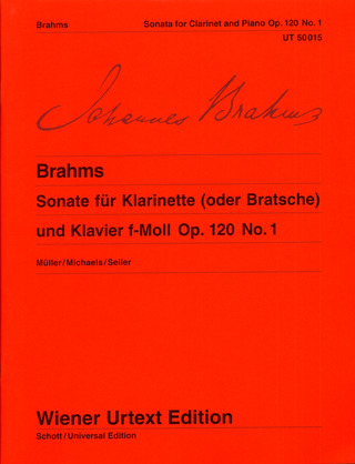 Johannes Brahms - Sonate für Klarinette (oder Bratsche) und Klavier f-Moll op. 120 Nr. 1