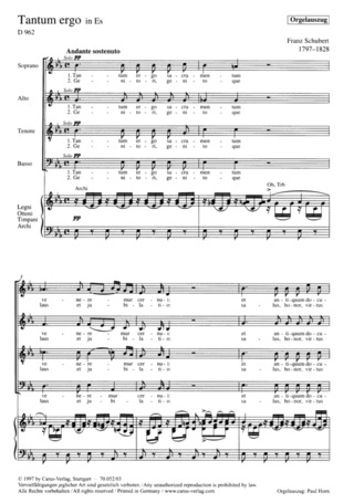 Franz Schubert - Tantum ergo in Es Es-Dur D 962