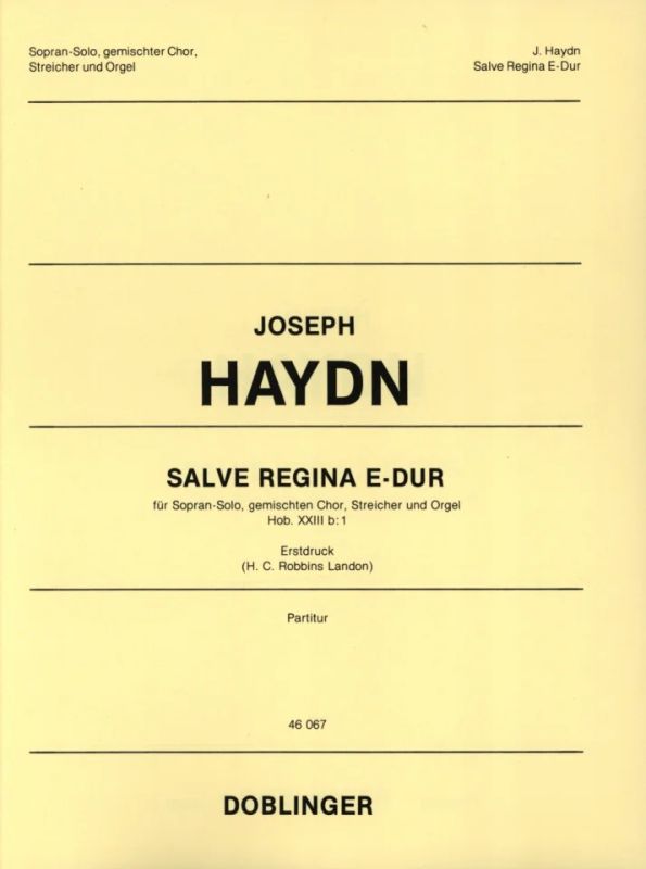 Joseph Haydn: Salve Regina E-Dur Hob. XXIIIb:1 (0)