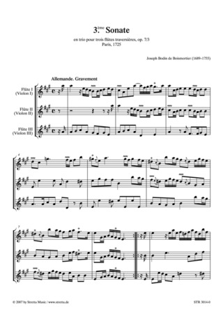 Joseph Bodin de Boismortier - Triosonate Nr. 3