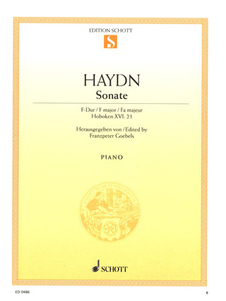 Joseph Haydn - Sonate F-Dur Hob. XVI:23