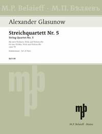 Alexander Glasunow - Streichquartett Nr. 5  Nr. 5 d-Moll op. 70 (1898)