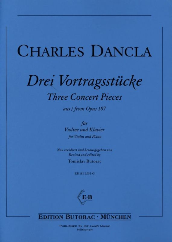 Charles Dancla - Drei Vortragsstücke aus op. 187