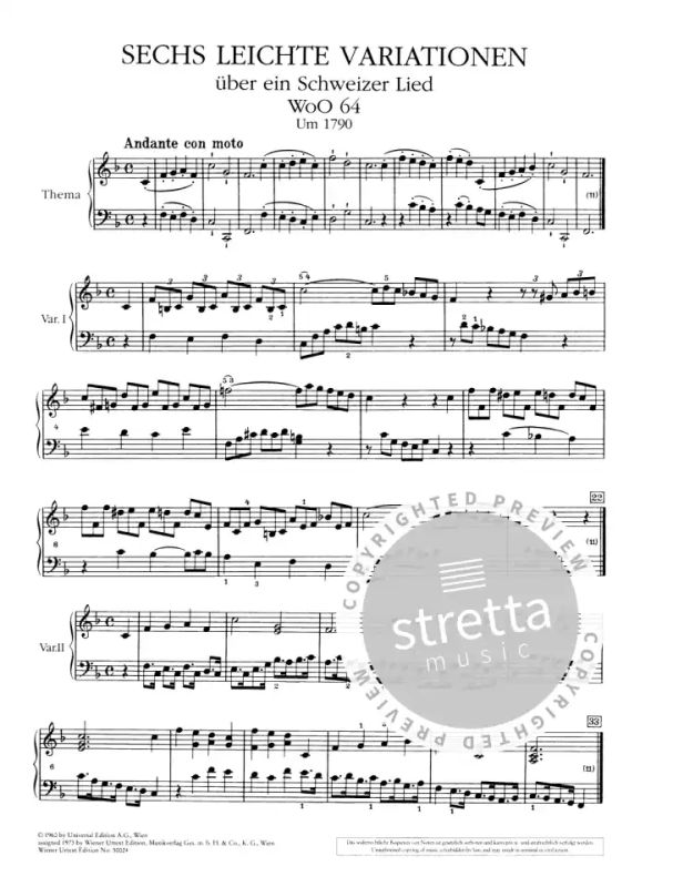 Ludwig van Beethoven: Variationen für Klavier 1 (3)