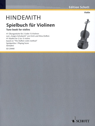 Paul Hindemith - Tune book for violins