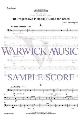 Corrado Maria Saglietti - 40 Progressive Melodic Studies for Brass