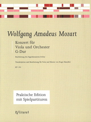 Wolfgang Amadeus Mozart: Konzert G-Dur Kv 191 Fuer Va + Orch