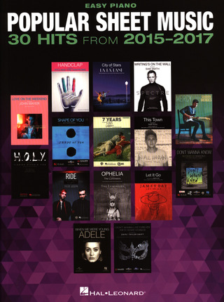 Popular Sheet Music – 30 Hits from 2015-2017