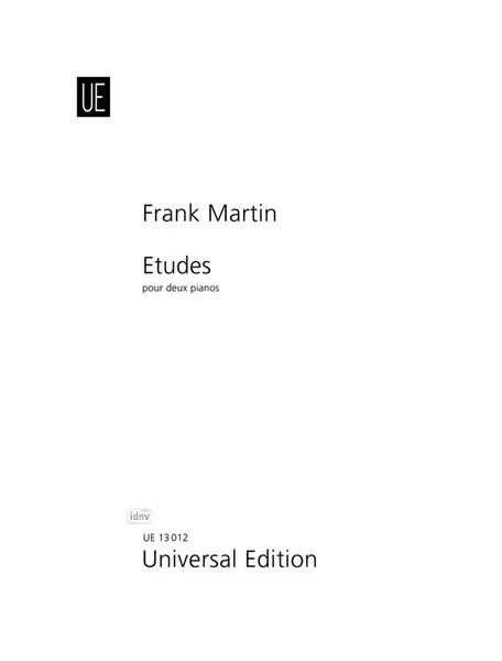 Frank Martin - Etudes