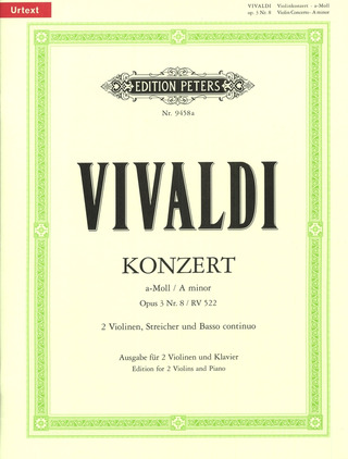 Antonio Vivaldi - Concerto in A minor Op. 3 No. 8 RV 522