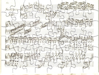 Domenico Scarlatti: Sonate Muzzle - Mini Puzzle Postkarte