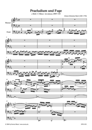Johann Sebastian Bach - Praeludium und Fuge, c-Moll
