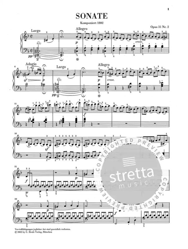 Ludwig van Beethoven - Sonate pour piano n° 17 en ré mineur op. 31/2