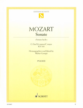 Wolfgang Amadeus Mozart: Sonate  C-Dur KV 545 (1788)