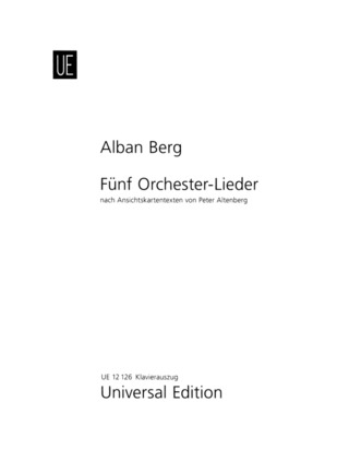 Alban Berg - 5 Orchesterlieder op. 4