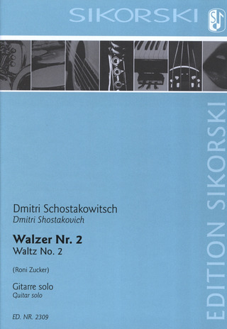 Dmitri Chostakovitch - Walzer Nr. 2 aus der Suite Nr. 2 für Jazz-Orchester (Second Waltz) für Gitarre
