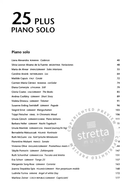 25 Plus Piano Solo