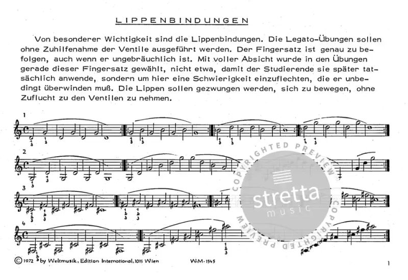 Willi Wltschek - Lippenbindungen, Tonleiterstudien, Dreiklänge, Chromatische Tonleiter (1)