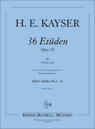 Heinrich Ernst Kayser - 36  Etüden op. 20 Heft 1