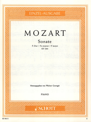 Wolfgang Amadeus Mozart - Sonate  F-Dur KV 280