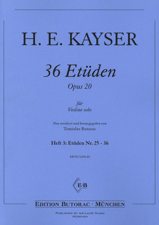 Heinrich Ernst Kayser - 36 Etueden Op 20 Heft 3 (25-36)