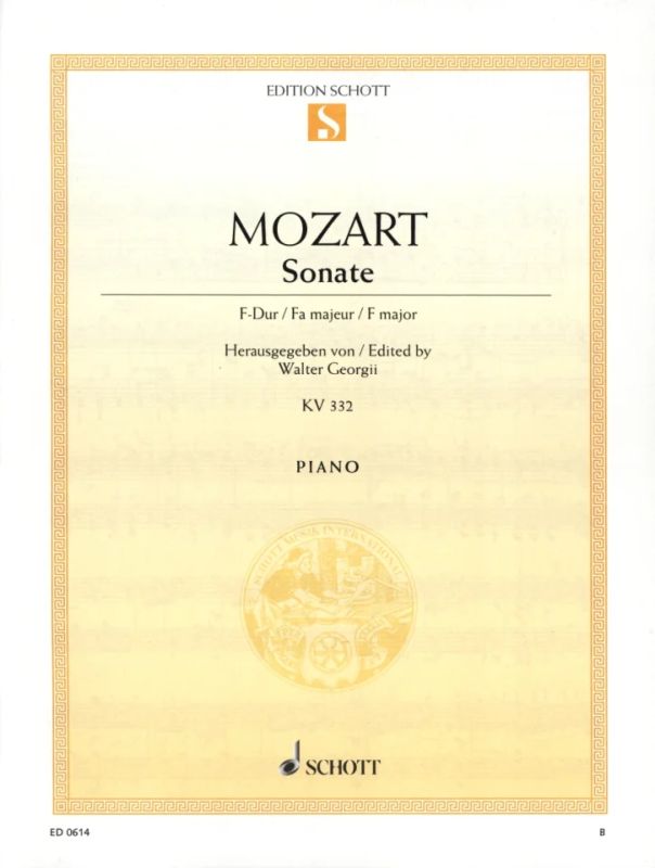 Wolfgang Amadeus Mozart - Sonate  F-Dur KV 332