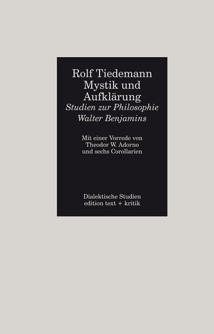 Rolf Tiedemann: Mystik und Aufklärung