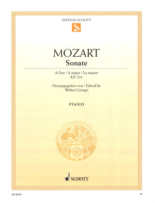 Wolfgang Amadeus Mozart - Sonate A-Dur KV 331