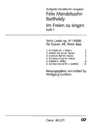 Felix Mendelssohn Bartholdy - Im Freien zu singen 1 op. 46
