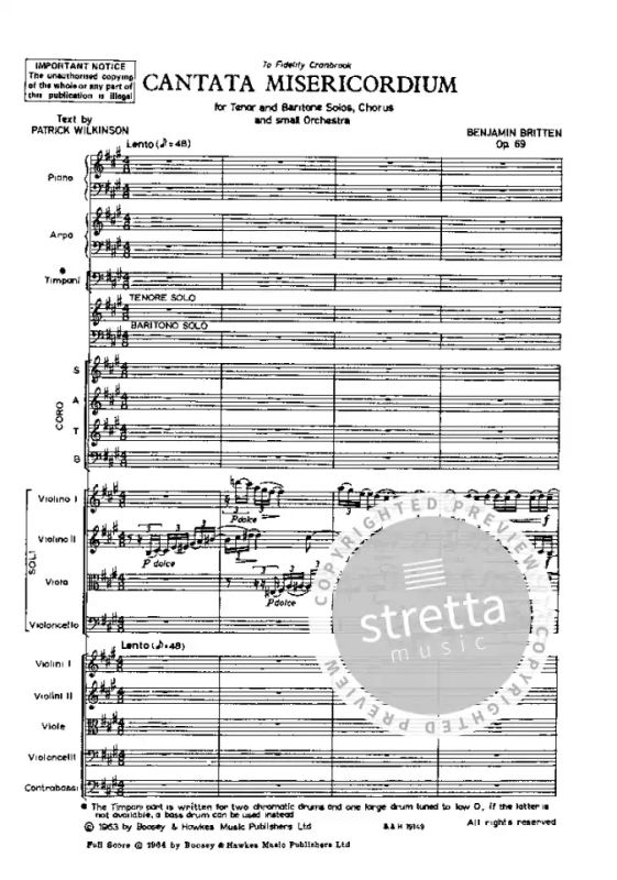 69 Cantata Misericordium Op 