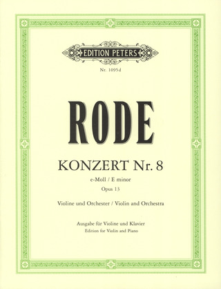 Pierre Rode: Konzert für Violine und Orchester Nr. 8 e-moll op. 13