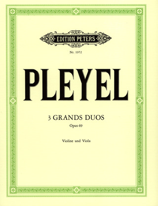 Ignaz Josef Pleyel - 3 Grands Duos op. 69
