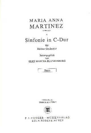 Marianna von Martines - Sinfonie in C-Dur