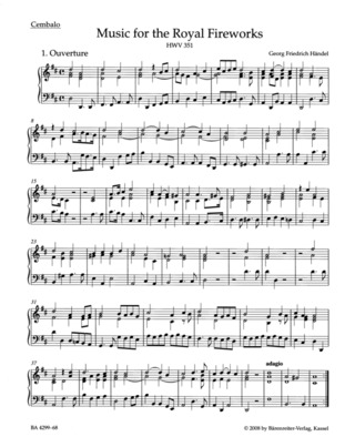Georg Friedrich Händel y otros.: Music for the Royal Fireworks HWV 351