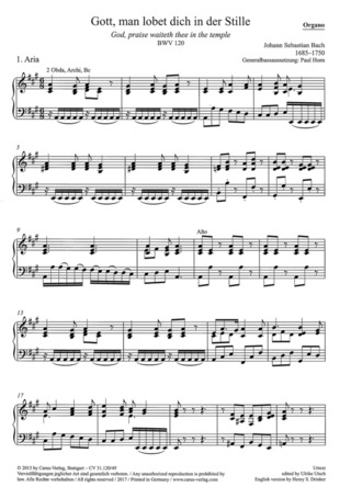 Johann Sebastian Bach - God, praise waiteth thee in the temple BWV 120