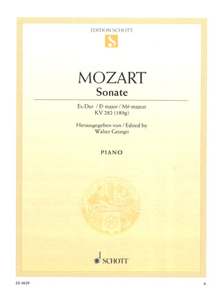 Wolfgang Amadeus Mozart - Sonate  Es-Dur KV 282 (189g)