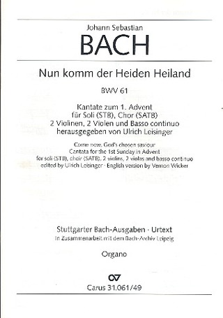 Johann Sebastian Bach - Nun komm, der Heiden Heiland (I)