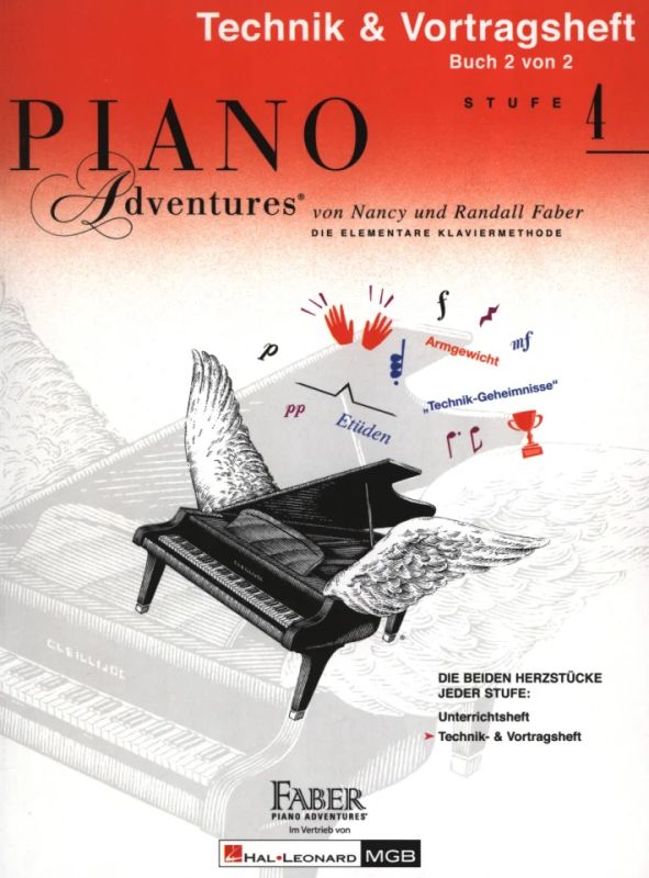 Nancy Faber et al. - Piano Adventures 4 – Technik- + Vortragsheft