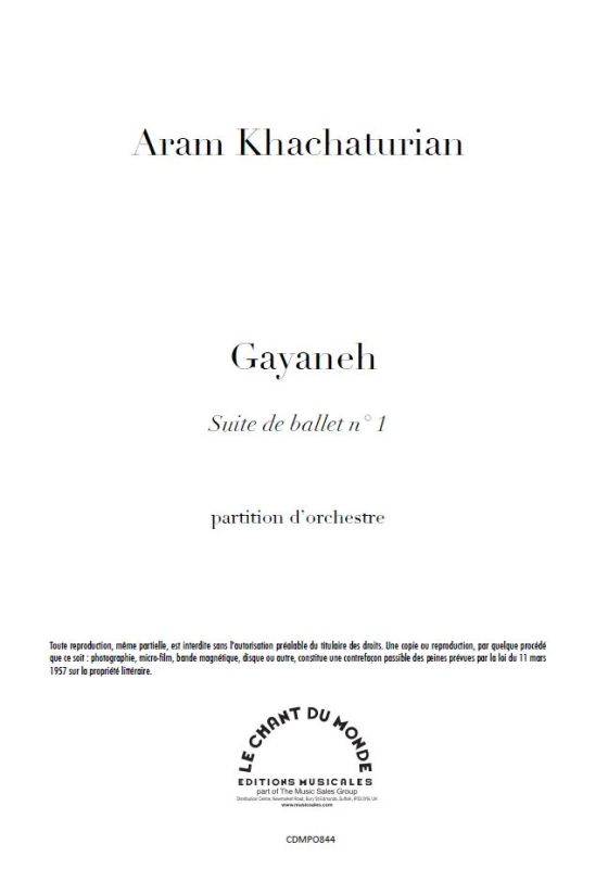 Gayaneh Suite No. 1